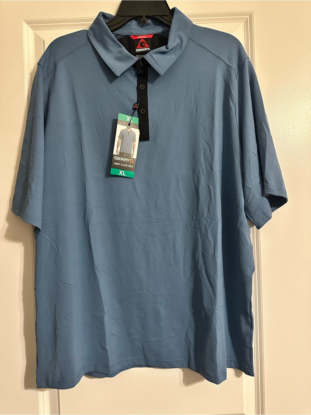 Gerry Weber Men’s Slate Blue Polo with Black Placket